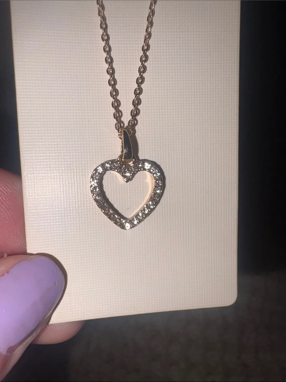Rose Gold Heart Pendant Necklace